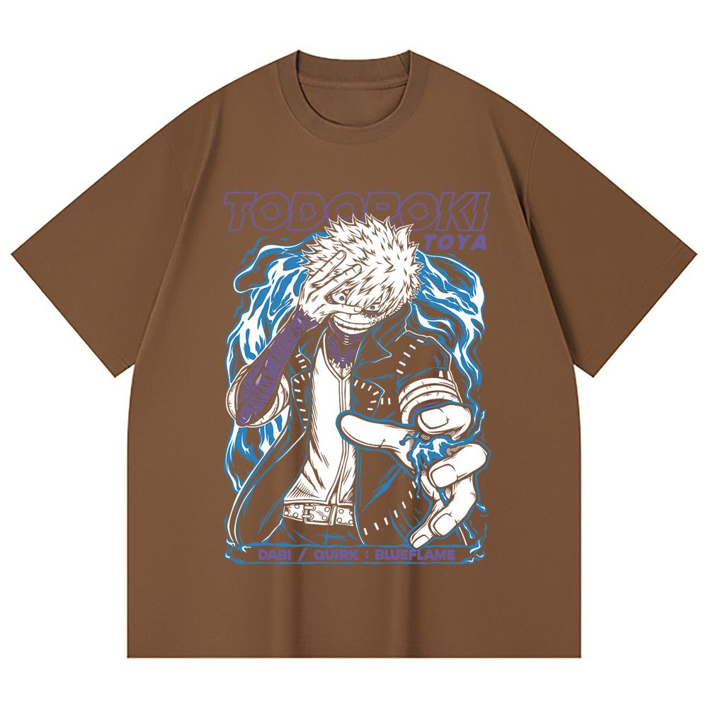 230 Gsm 100% Cotton My Hero Academia V11 Dabi Print Unisex Heavy Cotton T Shirt