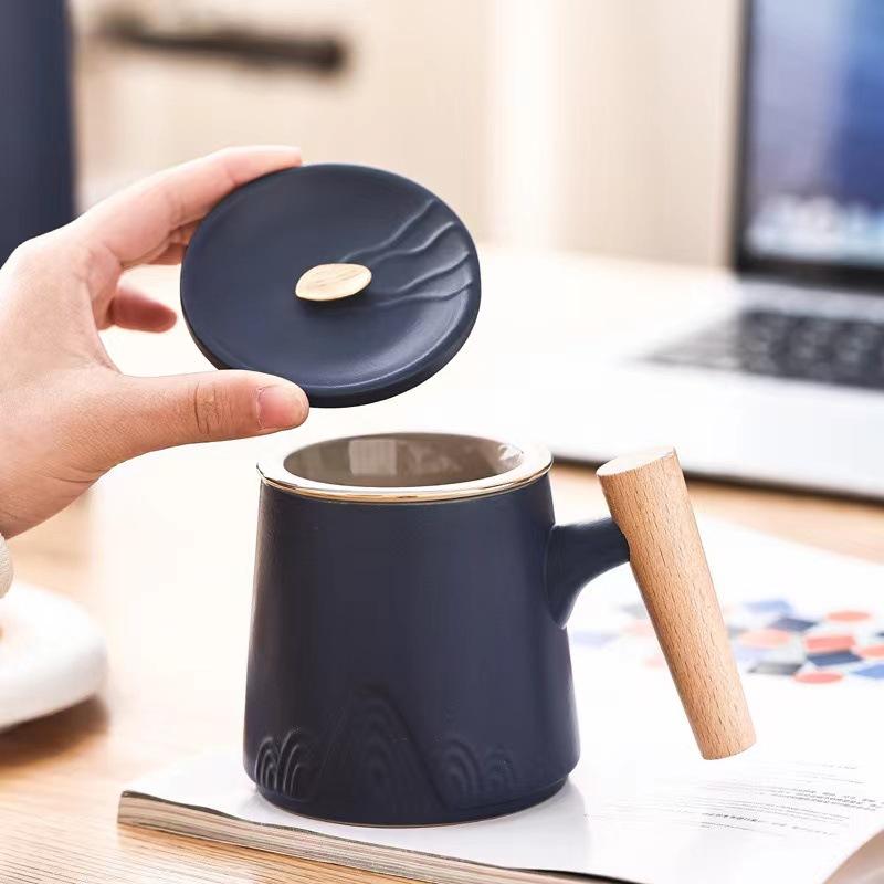 Guofeng Merchandise Zhoushan Ceramic Cup Three-Piece Gift, Thermos Cup Business Engraving Name