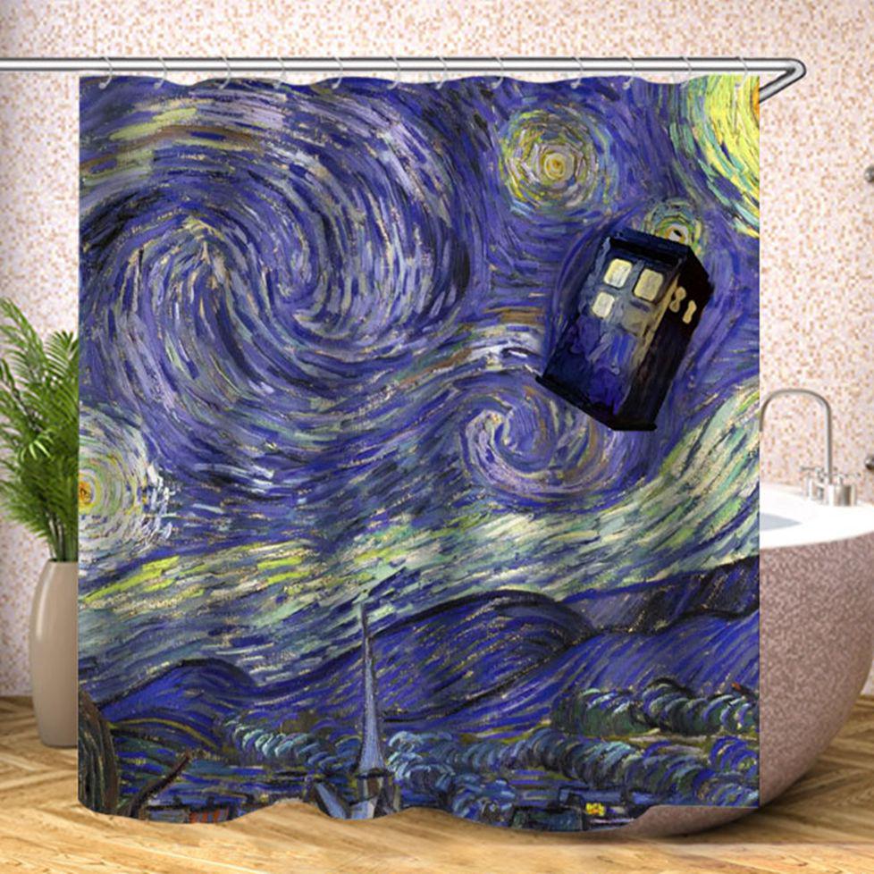 

Занавеска для душа в японском стиле Занавеска «Большая волна в Канагаве» Водонепроницаемая занавеска Занавеска для ванной комнаты с волновым узором для ванной 90*180cm