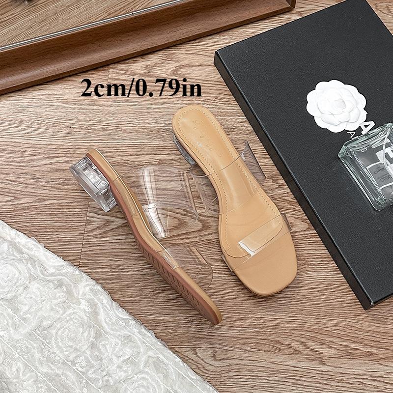 Summer Women s High Heel Sandals Jelly Open Toe Transparent High Heel Slippers 34