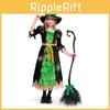 Costume da Strega per Bambina a Tema Gioco con Tessuto a Rete per Cosplay Divertente