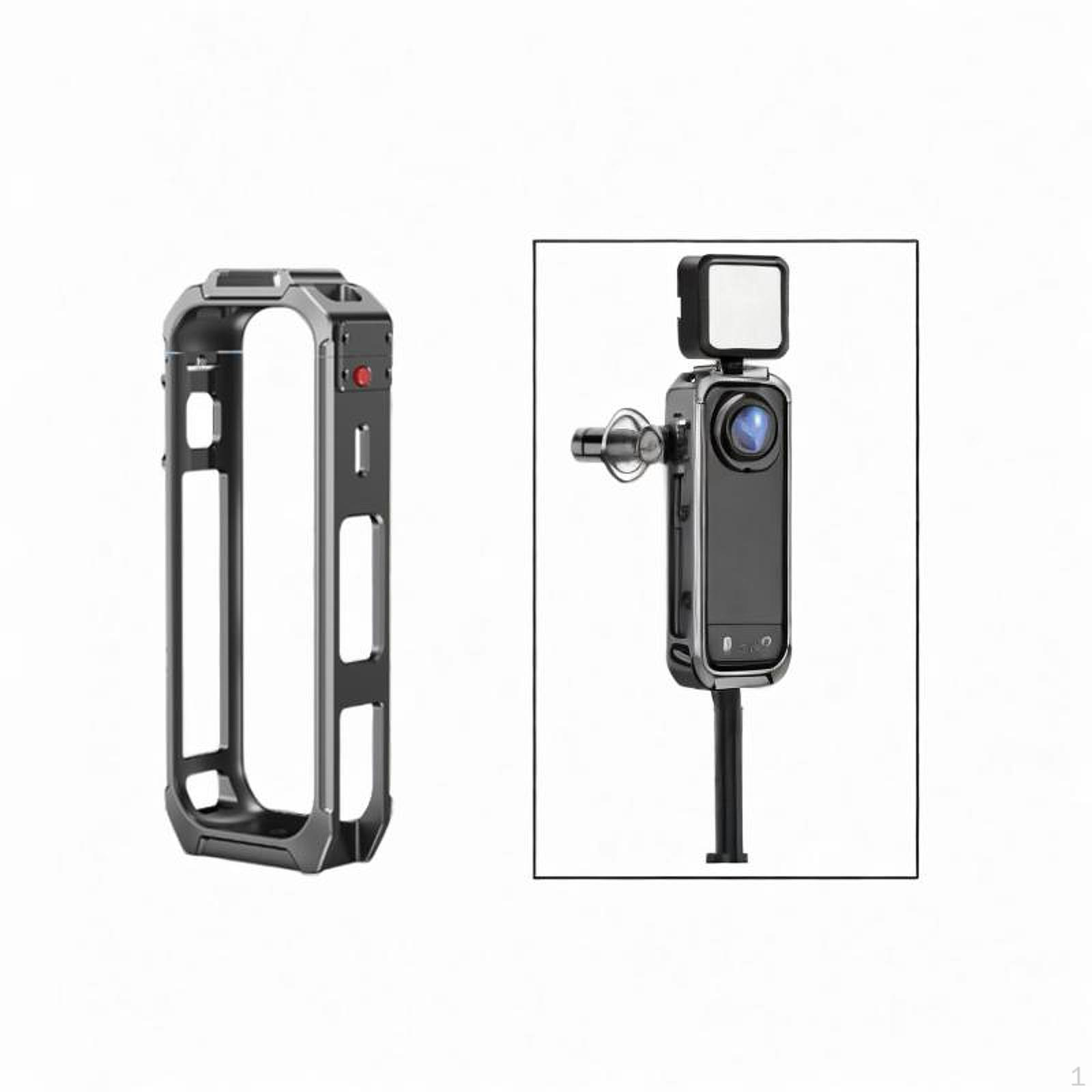 

Action Camera Frame with Two Cold Shoe Interfaces, 1/4 Screw Interface Accessory Anti