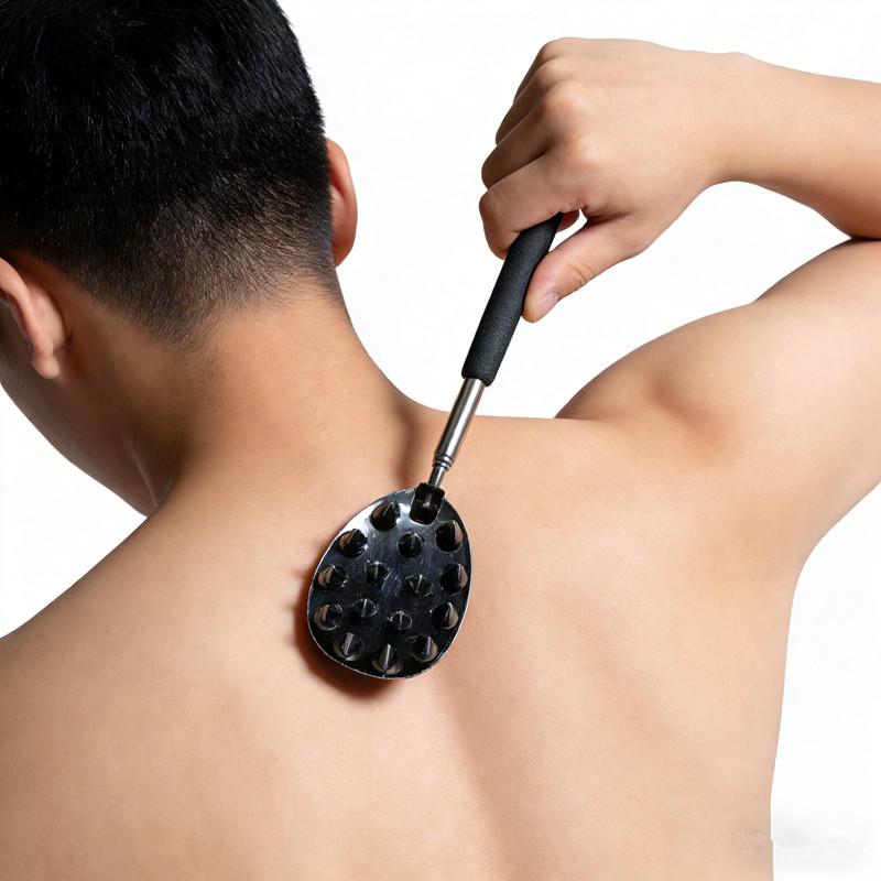 

Adjustable Cactus Back Scratcher Massager For Men & Women Long Lasting Pvc Itching Stick Back Scratcher Relax Back Massager чорний