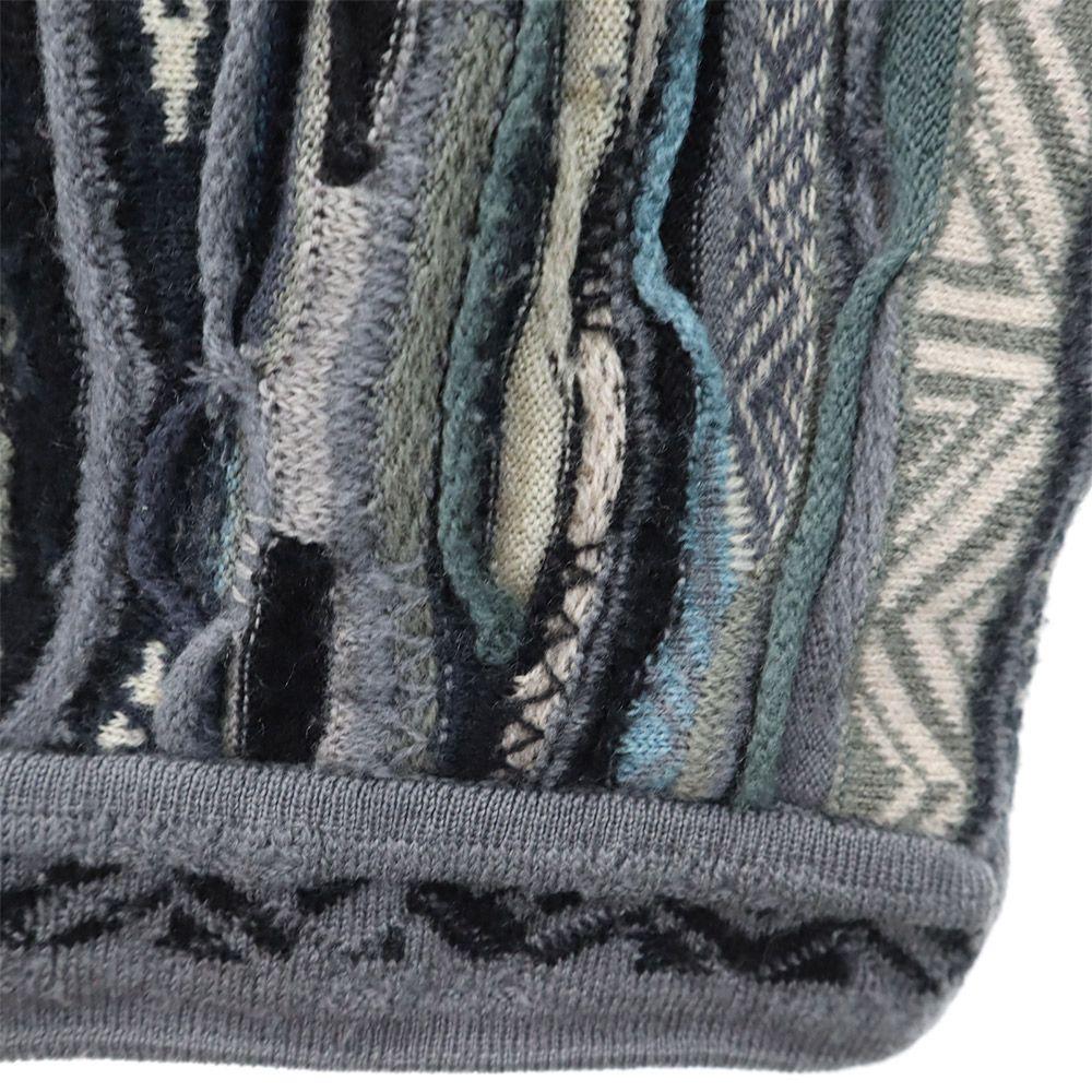 Coogi 90er Wolle Old 3D Strick Overall Griff Langarm Strickpullover Herren Gebraucht