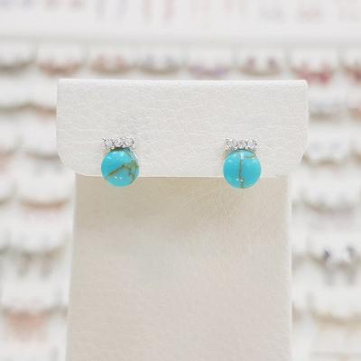 Mini Volume Turquoise Earrings (Le873)