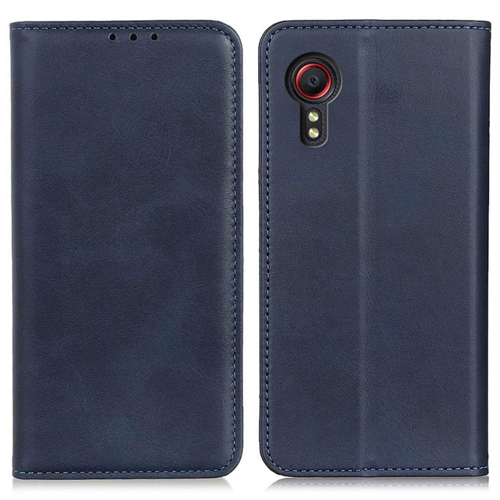 For Samsung Galaxy Xcover7 Split Leather Case Wallet Phone Cover Magnetic Closing