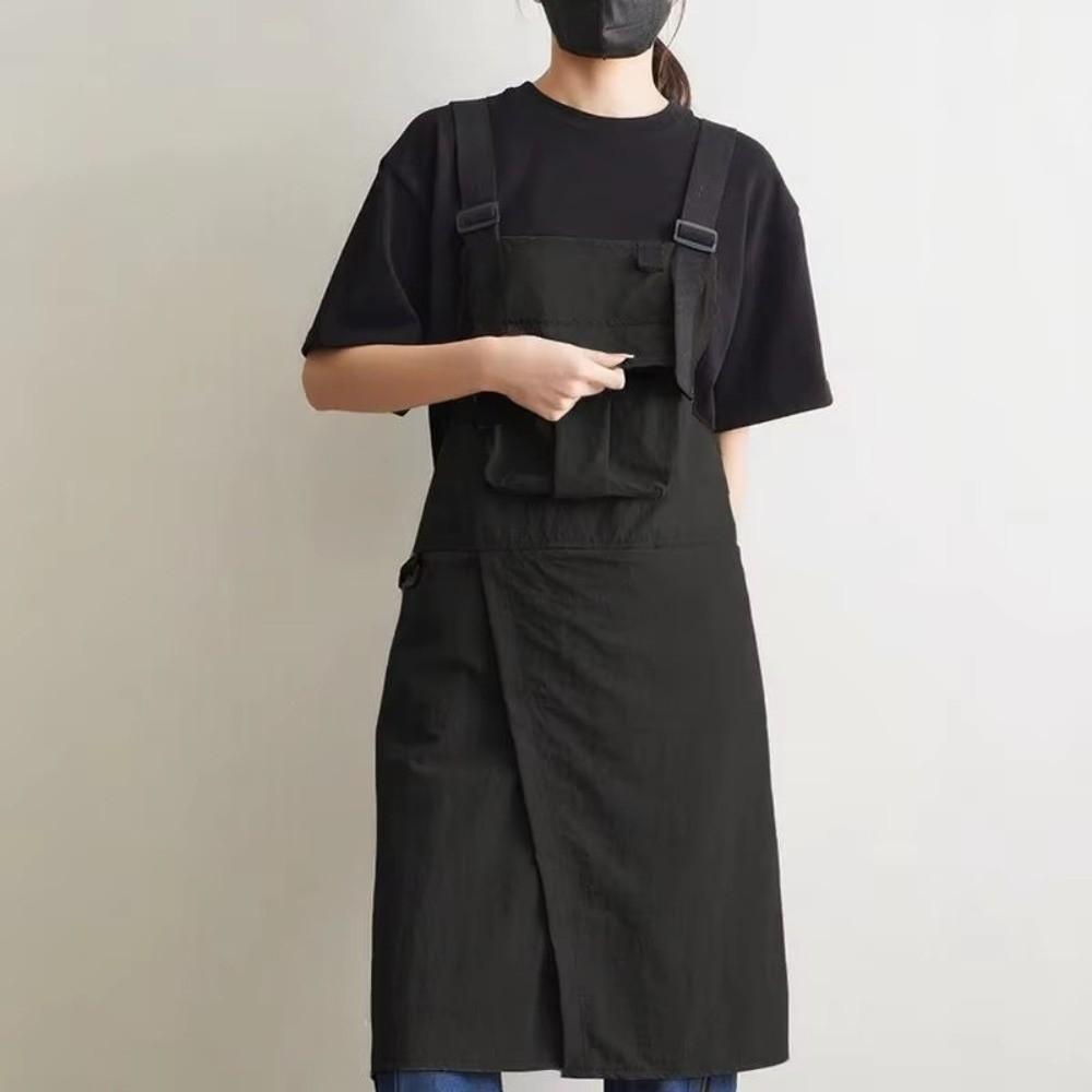 Simple Cross Strap Apron Stain-proof Waiter Sleeveless Apron Catering Work Clothes BBQ