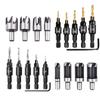 Titanium-Plated Hex Handle Cork Drill & Countersink Bit Set