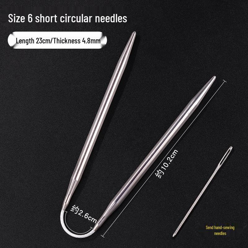 Stainless Steel Circular Knitting Needle Set for Sweaters and Sleeves