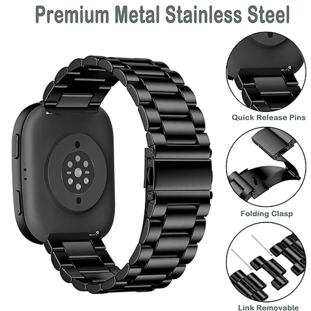 Metal Watch Band for Amazfit Bip 6/5/Active 2/3/Max/Balance 2/T-Rex 3 Belt Stainless Steel Bracelet Correa Amazfit Helio Strap