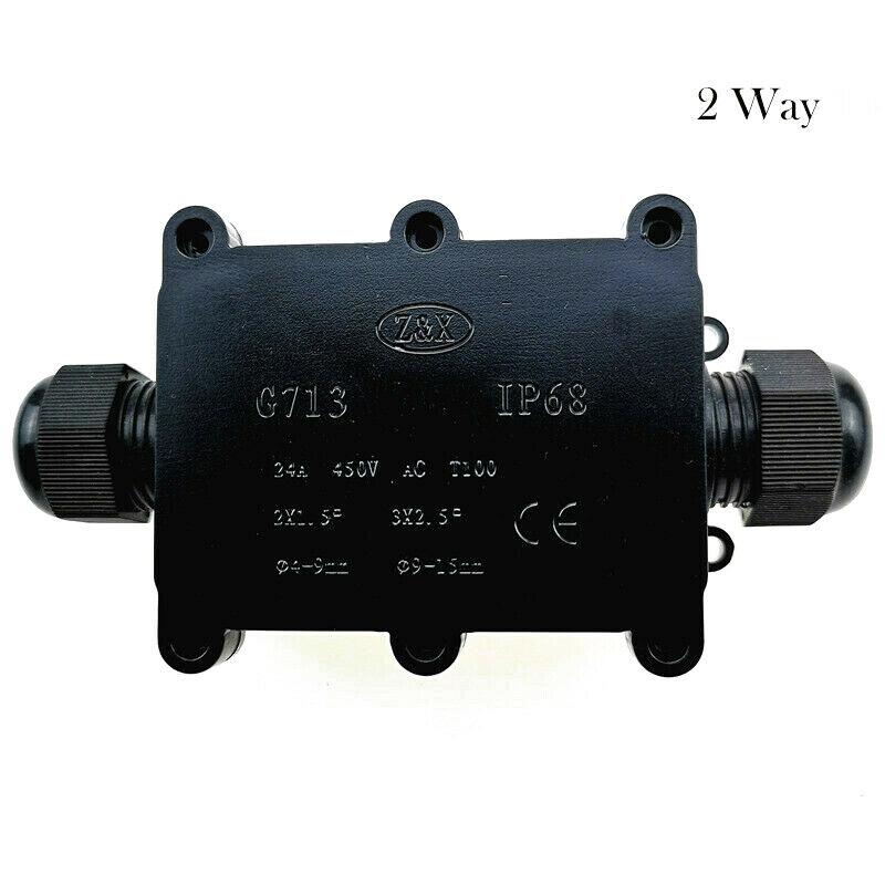 IP68 Waterproof Junction Box Electrical 2/3/4/5/6 Way Enclosure Block Cable Connecting Line Protection for Wiring Accessories