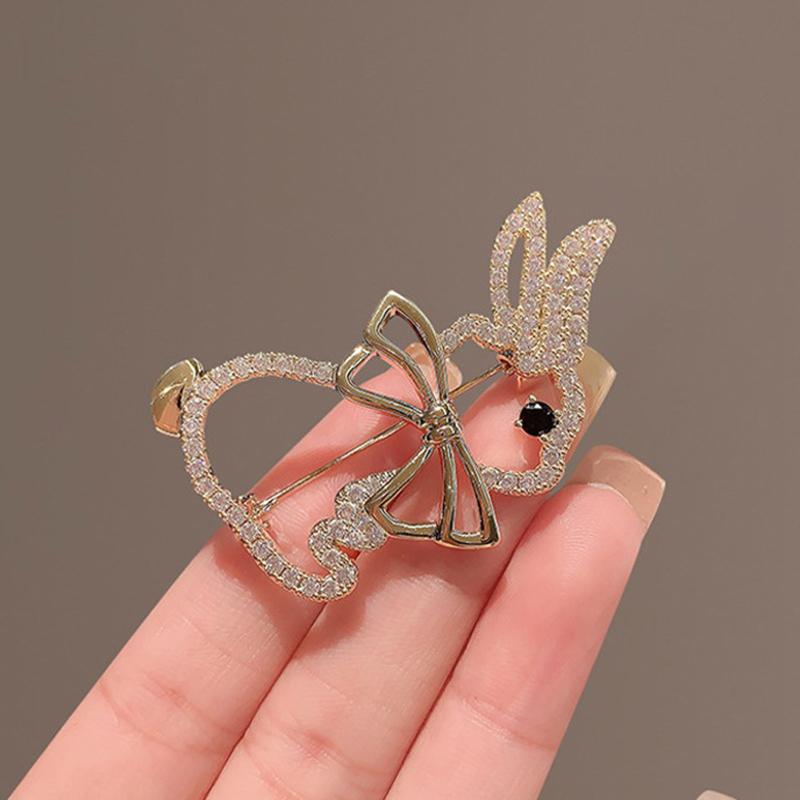 Vintage Brože Králíčků Pro Ženy Roztomilé Jednoduché Mašličkové Brože Králíčků