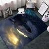 Wolf Carpet Rug Bedroom Home for Living Room Anime Square Carpet Gift Fashion Bathroom  Kitchen Room Drop