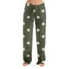 Women's Polka Dot Print Plush Pants Casual Home Pajama Bottoms for Lounging