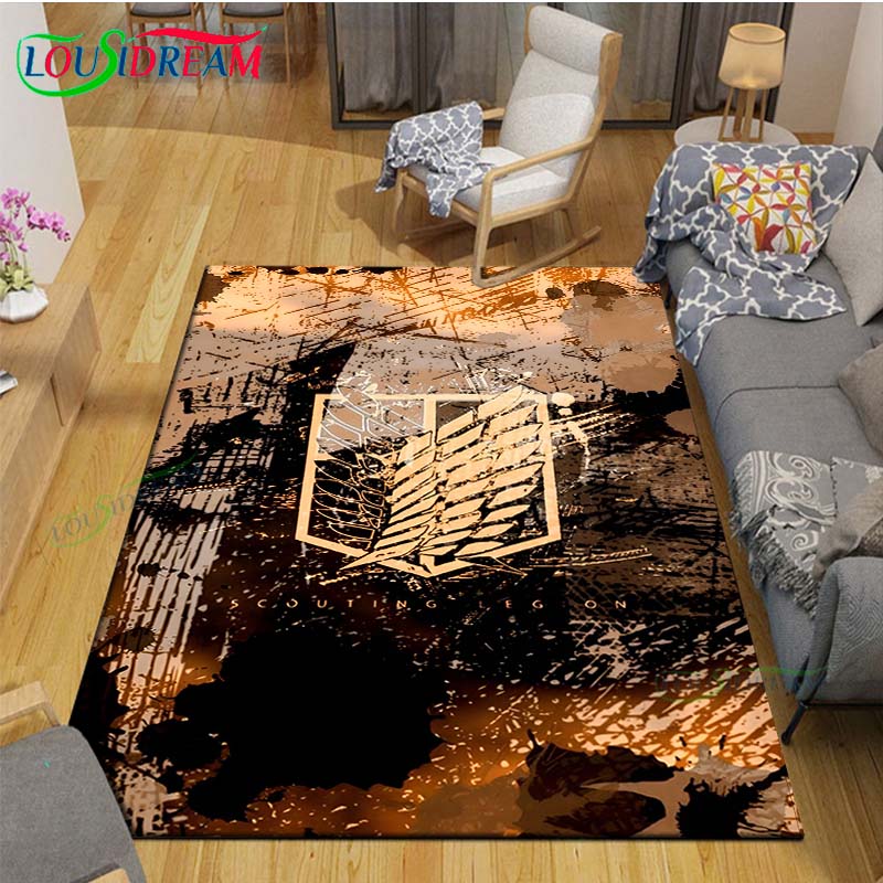 Fashion 3D Cartoon A-Attack T-Titan Printed Carpet Living Room Anti-Skid Area Rug Kids Bedroom Mats Yoga Mat Carpet Decor Gift