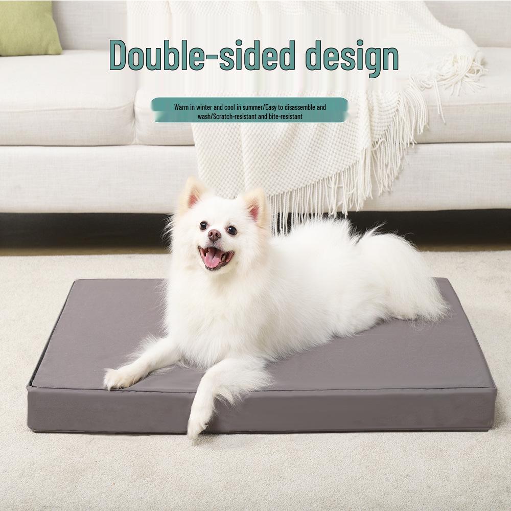 All-Season Bite-Resistant Pet Mat: Washable Non-Slip Dog & Cat Cushion