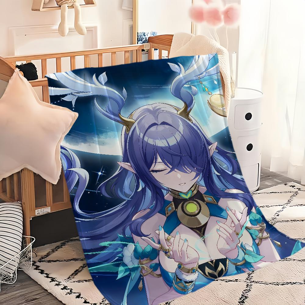 Game New characters Genshin Impact Lauma Flannel warm soft plush blanket sofa living room hogar office bedroom travel gift home