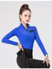 Women's Long Sleeve Zipper High Collar Latin Dance Tops for Autumn and Winter Training