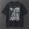 Anime Berserk Guts Griffith Odzież Mężczyźni Kobiety Koszulki z Krótkim Rękawem Bawełniana Koszulka Washed Retro Oversized Koszulka Koszulka Harajuku