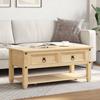 VidaXL Coffee Table with Drawers Corona 100x48x45 Cm Solid Pine Wood, Side Table, Living Room Table, Accent Table, 4002773