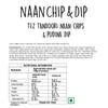 Chips Tez Tandoori con salsa alla menta (80 g), Tez Tandoori Naan Chips con Pudina Dip, Wingreens Farms