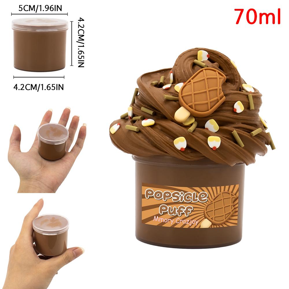Scented Fluffy Popsicle Butter Slime Kit Stretchy Soft DIY Sludge with Charms for Party Favors