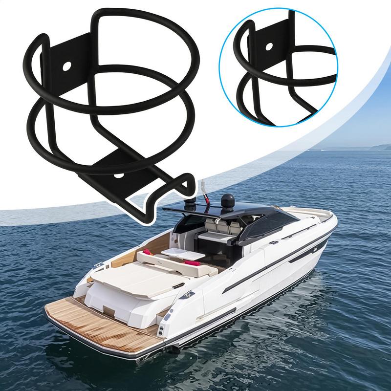 Boat Bottle Holder Metal Boat Bottle Organizer Rack Non-Slip Easy To Install Cup Storage Rack For Marine Trailer Truck Car RV