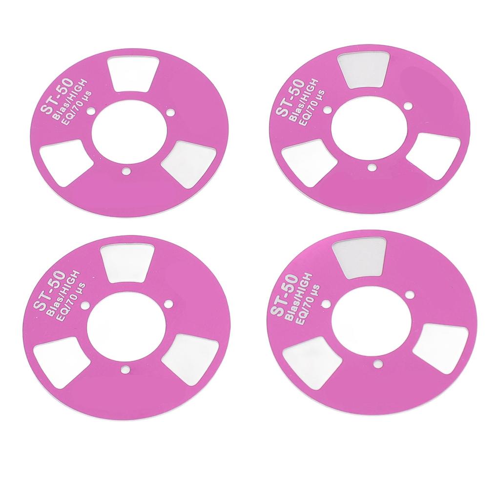 DIY Reel To Reel Cassette Retro Blank Metal Reel Cassette Tape with 4 Reels 2 Wheel for Music