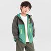 Duoduojia Boys' Color-Block Hooded Outdoor Jacket
