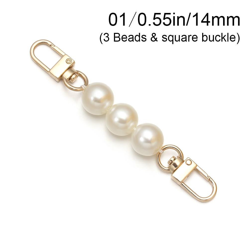 

10-14mm Bag Chain Pearl Strap Extender Imitation Pearl Bead Replacement Chain Strap Purse Belt Handles Clutch Handbag Accessory