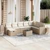 VidaXL Garden Lounge Set with Cushions 9 Pcs, Patio Sofas, Patio Furniture Set, Outdoor Furniture, Beige 3263594