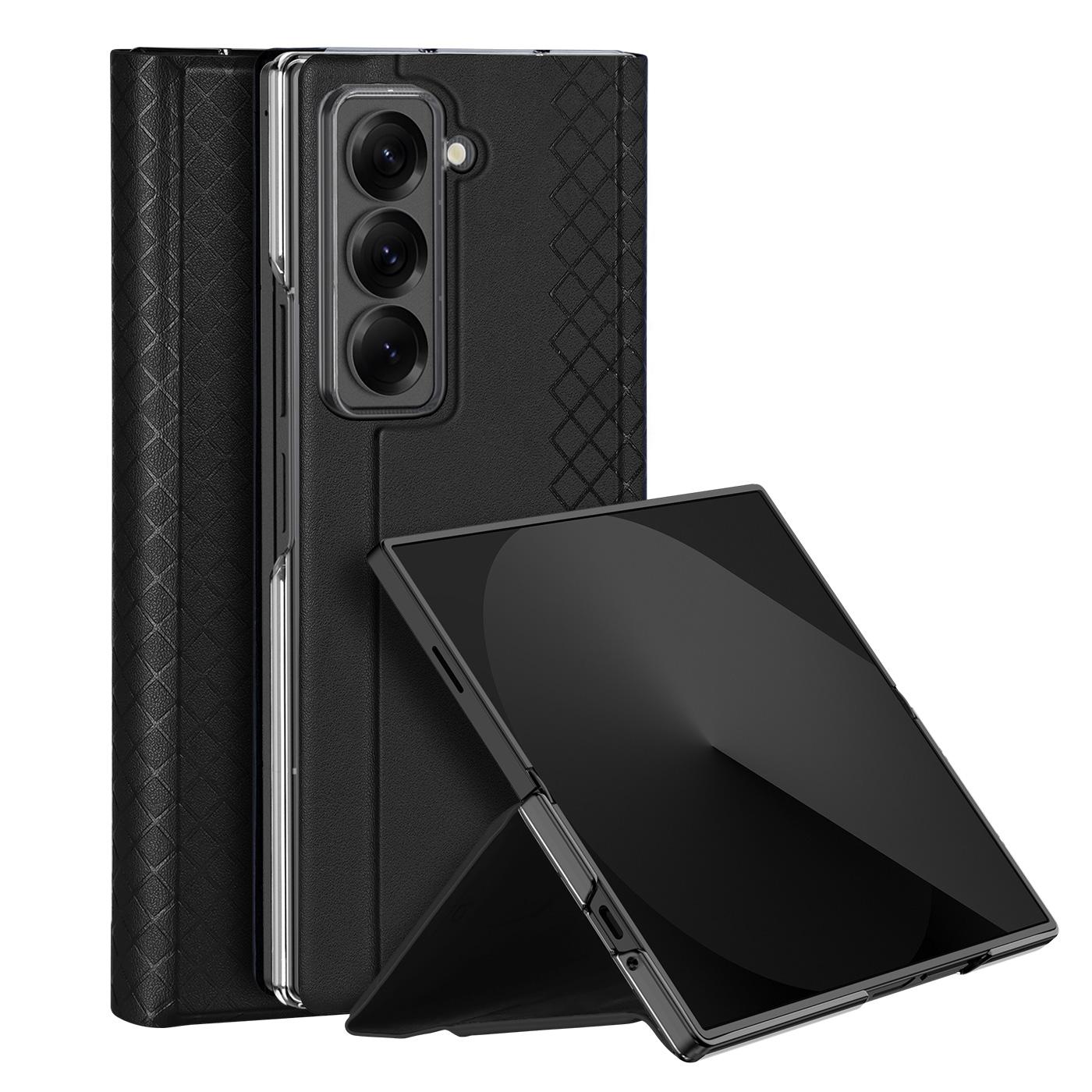 

For Samsung Galaxy Z Fold Special Cases with Card Slot DUX DUCIS Bril Series Leather Phone Cover Stand A