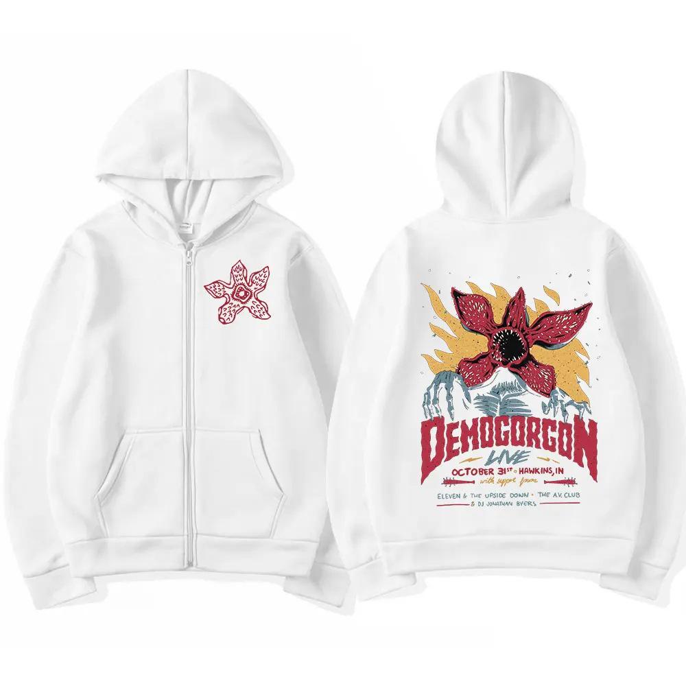 

Retro Classic 2025 Cross-Border Zipper Hooded Sweatshirt L білий