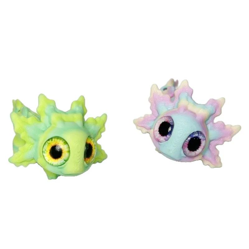 3D-Druck Salamander Figuren Mehrgelenkig Beweglich Simulationsaugen für Heimaccessoires Kindergeschenk Wohnzimmerdekoration