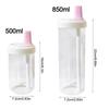 Drinkware Plastic Straw Cup Transparent Straigh Drinking Water Bottle Large Capacity Water Cup Bubble Tea Coffee