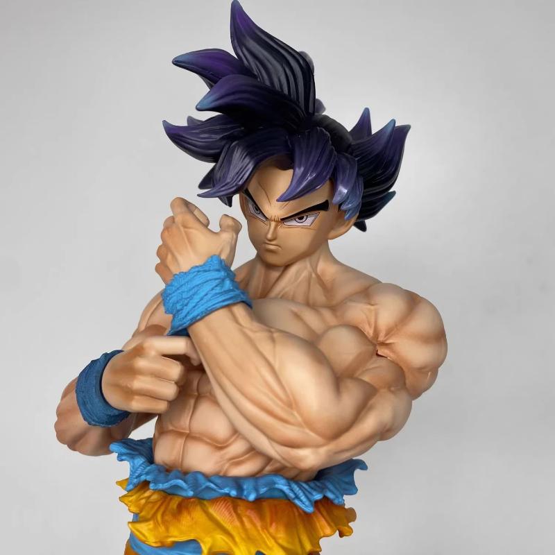 36cm Dragon Ball Figure CK Ultra Instinct Son Goku Action Figure Double Head Statue Anime Model Collect Statue Toy Ornament Gift