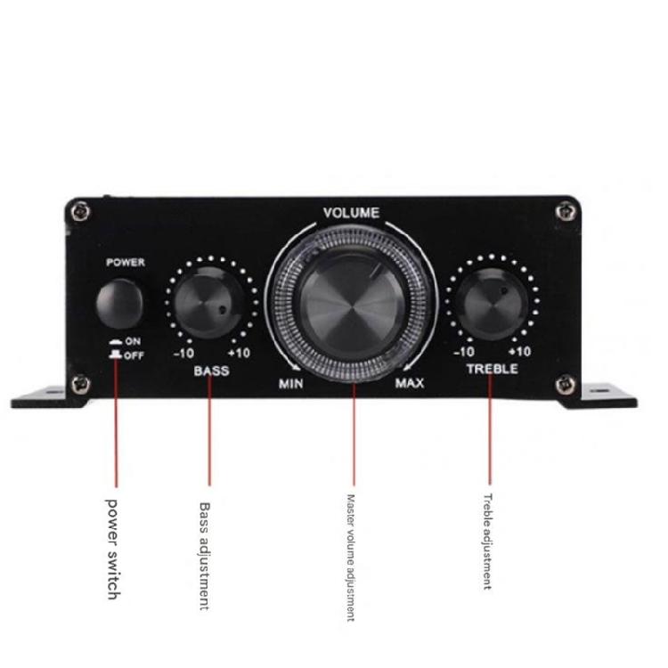 12V 20W+20W Mini HIFI Digital Stereo Sound Amplifier Car Home Radio Theater Hot Stock Microphone Office Use Lightweight