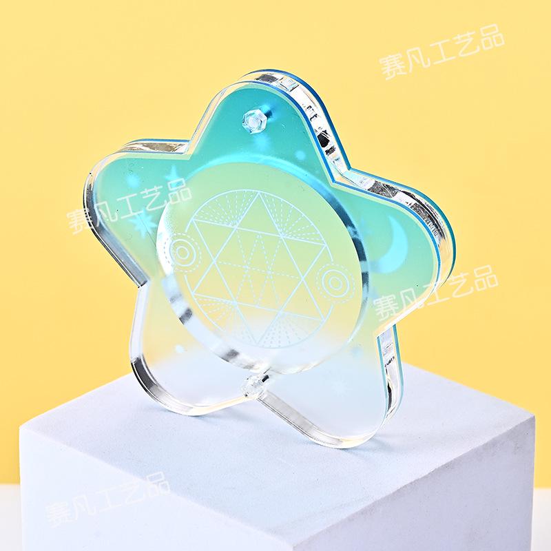 Gu Mei Acrylic Badge Display Stand: Customizable Badge Holder with Built-in Collection Brick, In Stock, Ideal for Star DIY Projects.