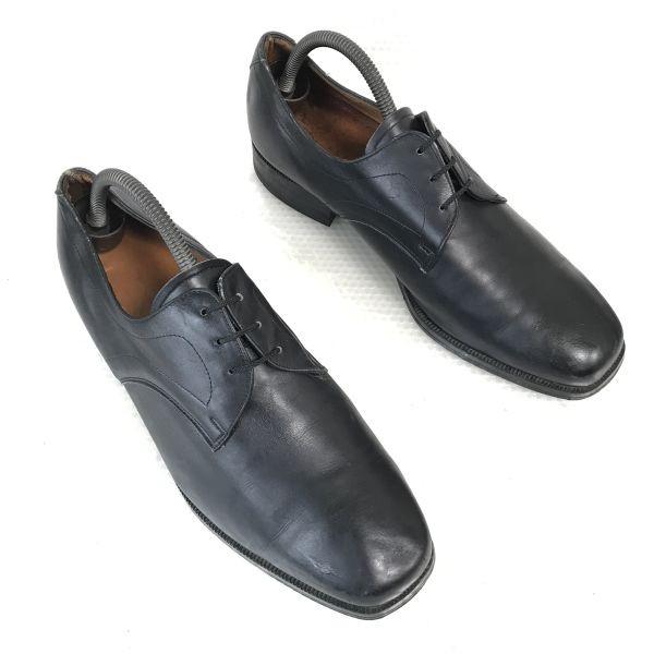 80s Belgian Army RUGAK Leather Service Shoes Men’s 43 27.5-28.0 Black Vintage(USED)