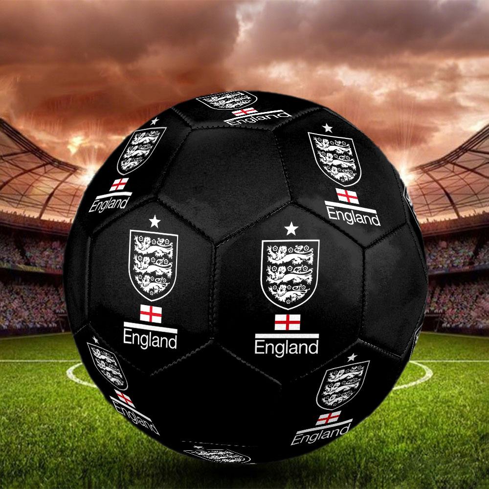 England Football Size 5 Soccer Ball, Machine-Stitched PVC, Durable & High Bounce, All Ages Fit, Fan Merchandise, Matches & Outdoor Use.