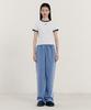 OIOI COLLECTION Vintage Denim Sweat Wide Pants_Denim Light Blue