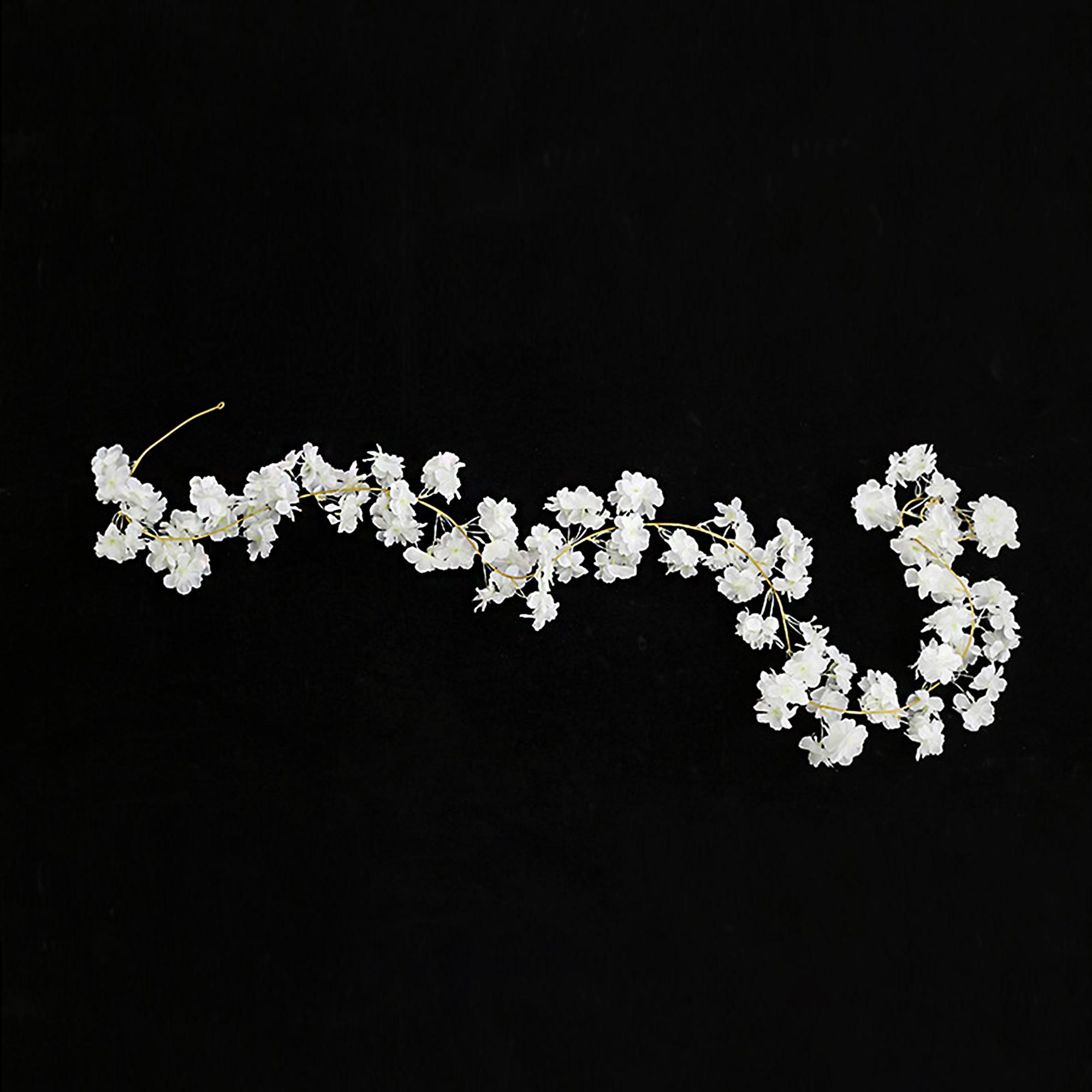 1 шт., искусственный цветок персика, декоративная цветочная лоза, искусственный цветок, лоза, крышка, цветочная лоза, вишневый цвет, лоза, цветок, лоза, праздничная вечеринка, подарки белый