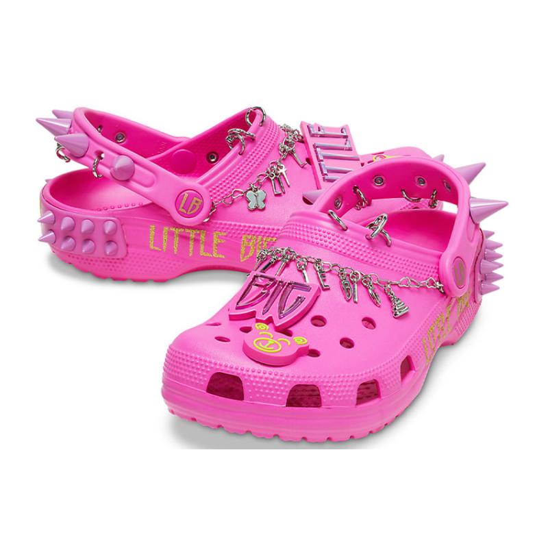 LittleBig X Crocs Classic Clog EVA Cut-out Fashion Platform Sandals Unisex Pink