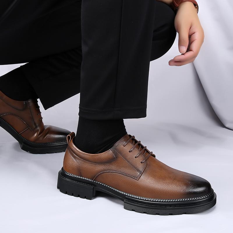 New men's formal leather shoes Fashionable minimalist design Wedding Outdoor Party work Office  Leisure business men's shoes