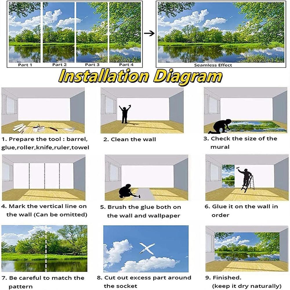 3d Green Forest Wallpaper Trees Animal Mural Living Room Sofa Background Wall Mural Home Decoration