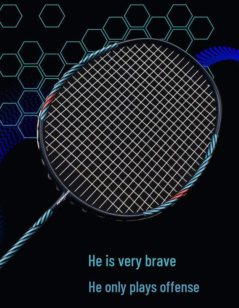 4U Carbon Fiber Badminton Racket Set for Couples - Home Entertainment Double Pair