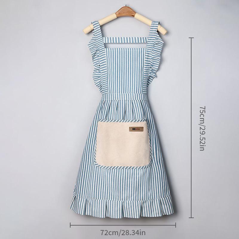 

Кружевной кухонный фартук на талию в стиле принцессы с карманами - Пятноустойчивый, Водонепроницаемый и Маслоотталкивающий