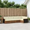 Outdoor Sofa Set 5 pcs Natural & Cream 323 x 164.5 x 73 cm
