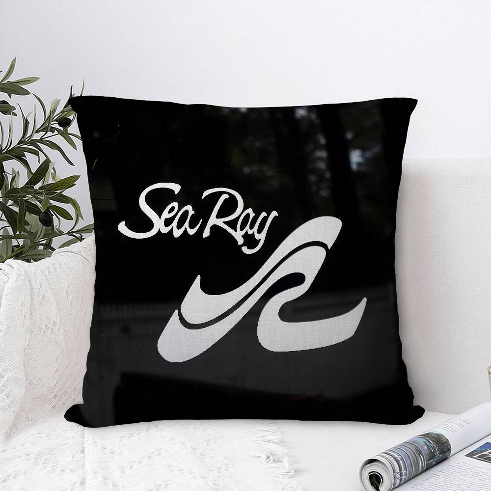 S-Sea R-Ray logo Pillow Covers Cartoon Sofa Decorative Home Double-sided Printing Short Plush Cute Cushion Cover