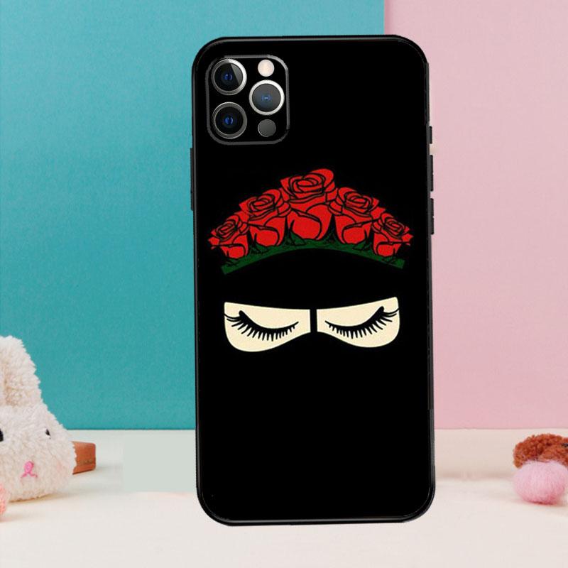 Arabic Muslim Islamic Girl Eyes Phone Case For iPhone 17 Air 16 14 13 12 11 15 Pro Max 12 13 Mini 15 16 Plus 16e Cover Coque